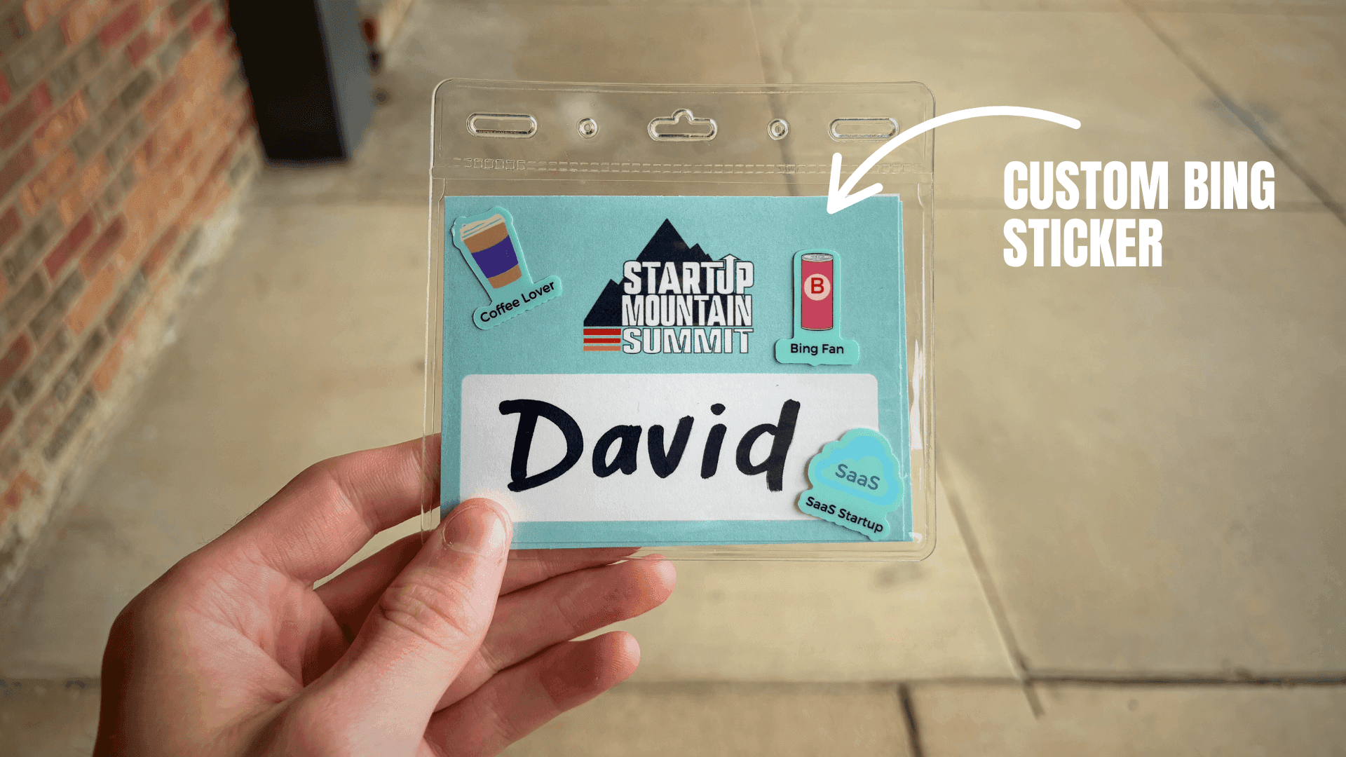 CUSTOM BING STICKER