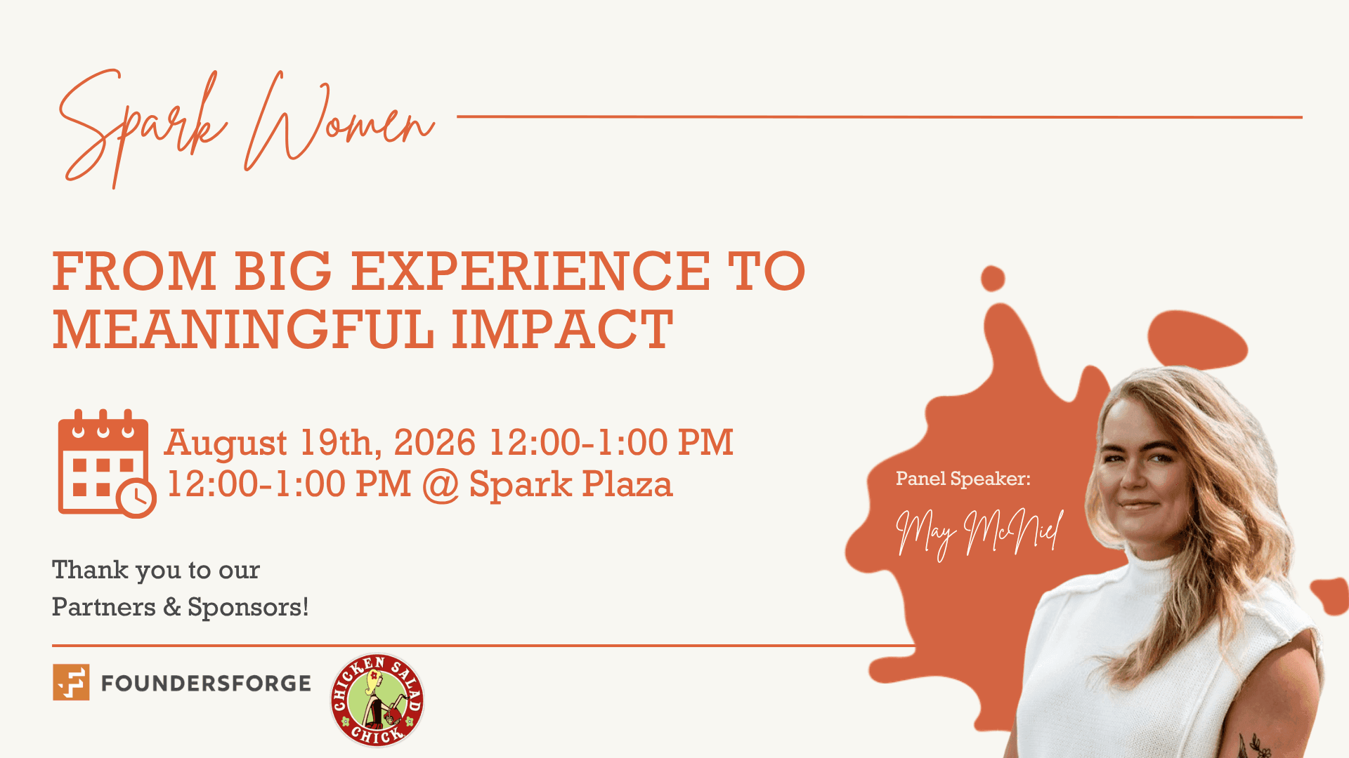 Spark Women Fireside Chat with May McNeil
