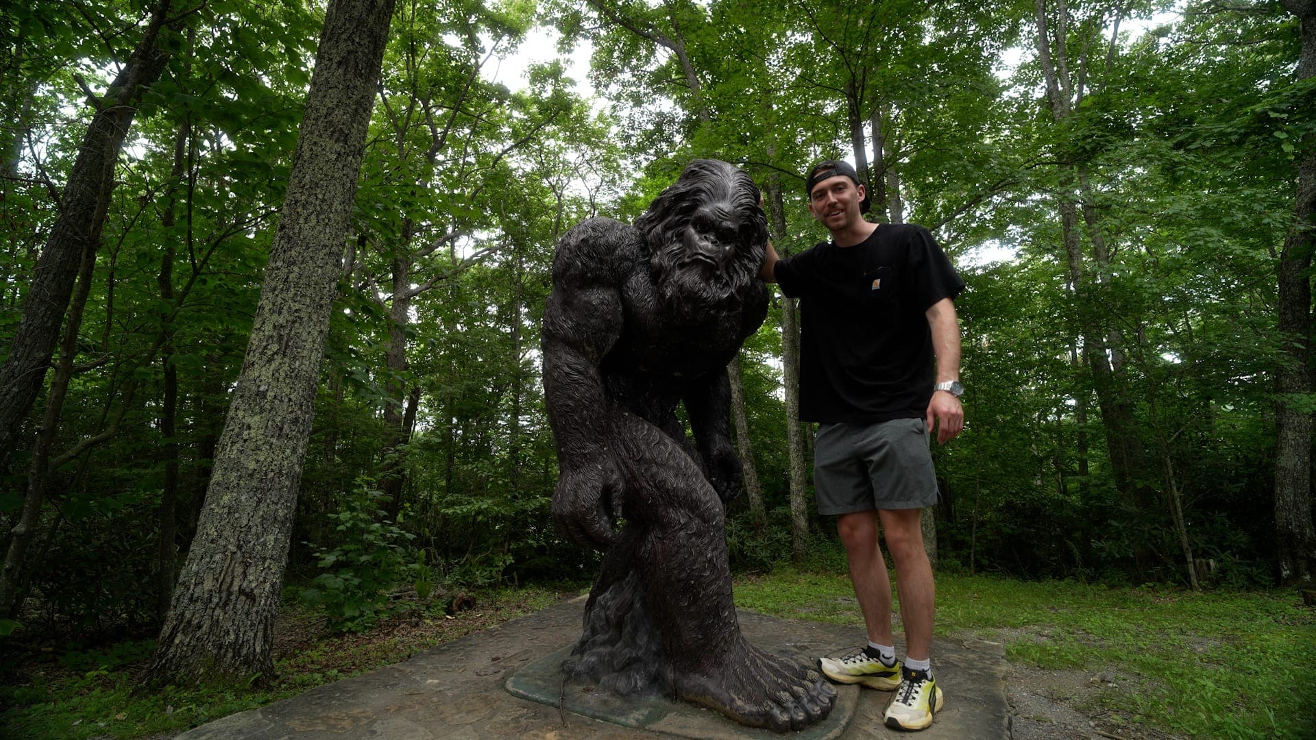 The Woodbooger statue at Flag Rock