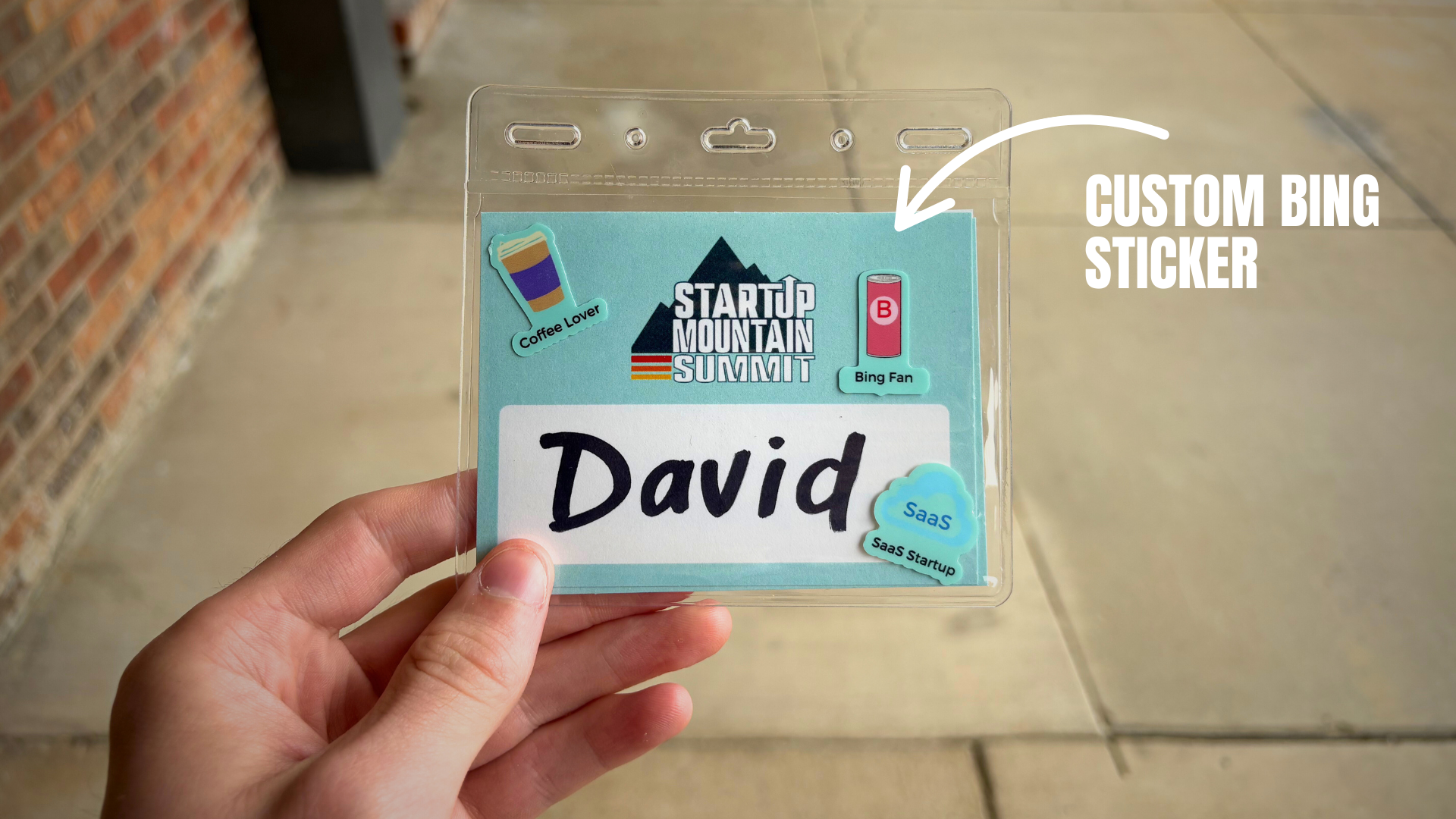CUSTOM BING STICKER